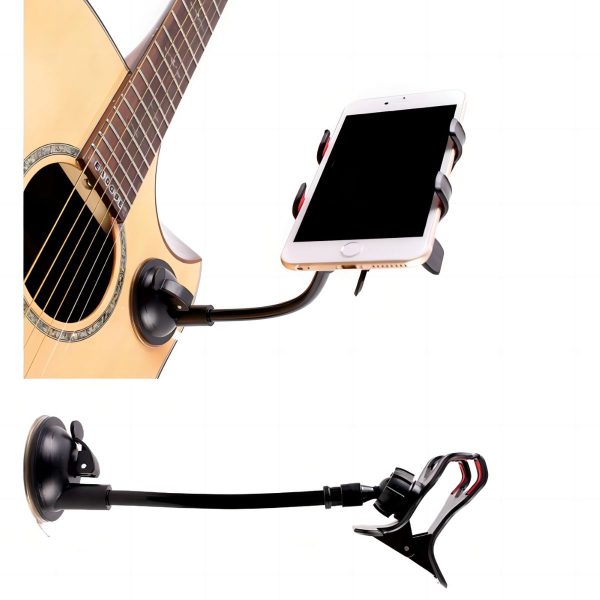 Apextone Suction phone holder | can be attached to guitar | adjustable