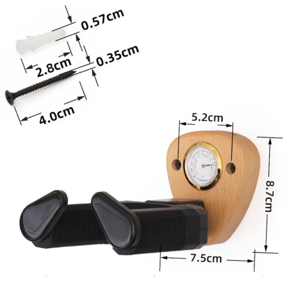 Apextone | AP-GHW01 Guitar wall hanger | humidity meter | Self weight lock system - Image 7