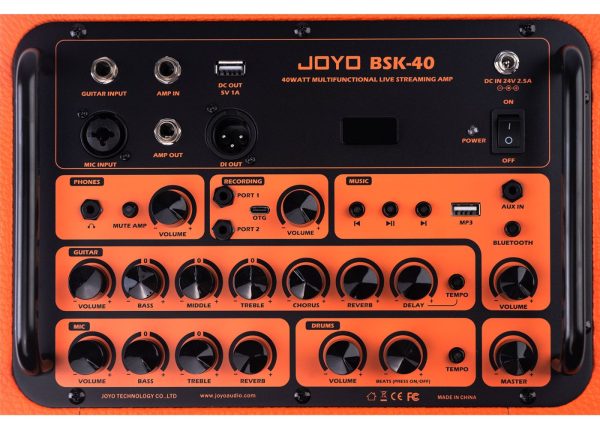 JOYO | BSK-40 | 40 Watt Battery and Mains Acoustic Amplifier | Digital effects - Image 5