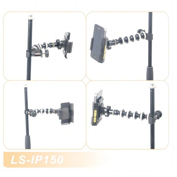 Apextone | LS-IP150 iPad- Phone/small Tablet Adjustable bracket  for Mic Stands - Image 2