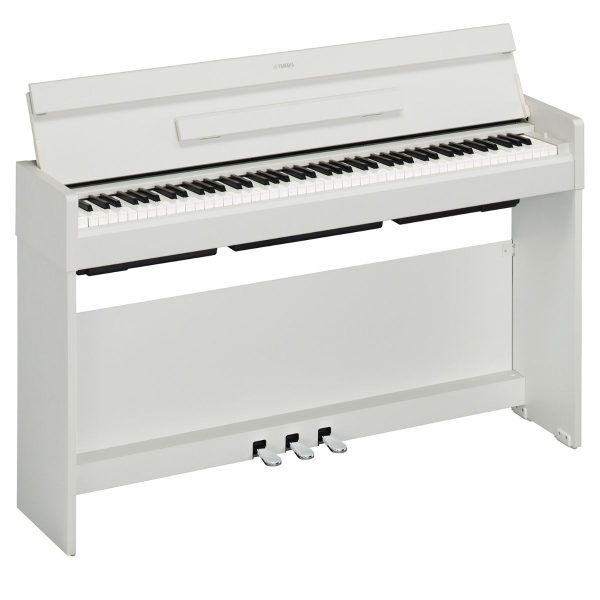 Yamaha YDP145 Standard Bundle| Piano Stool and Headphones | White - Image 2