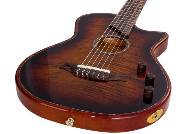 Bromo BEN2CE Nylon String fusion Craft Cutaway  | 3 Tone Sunburst
