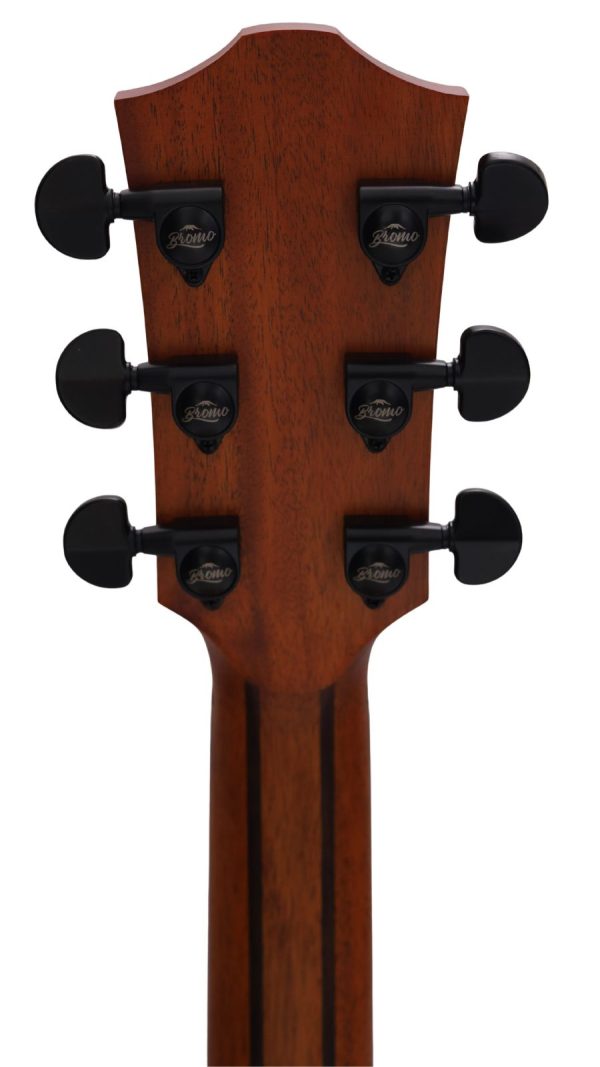 Bromo BAT8ME-BK |  Mini Jumbo Electro-Acoustic | Solid Mahogany Top | Black Top - Image 12
