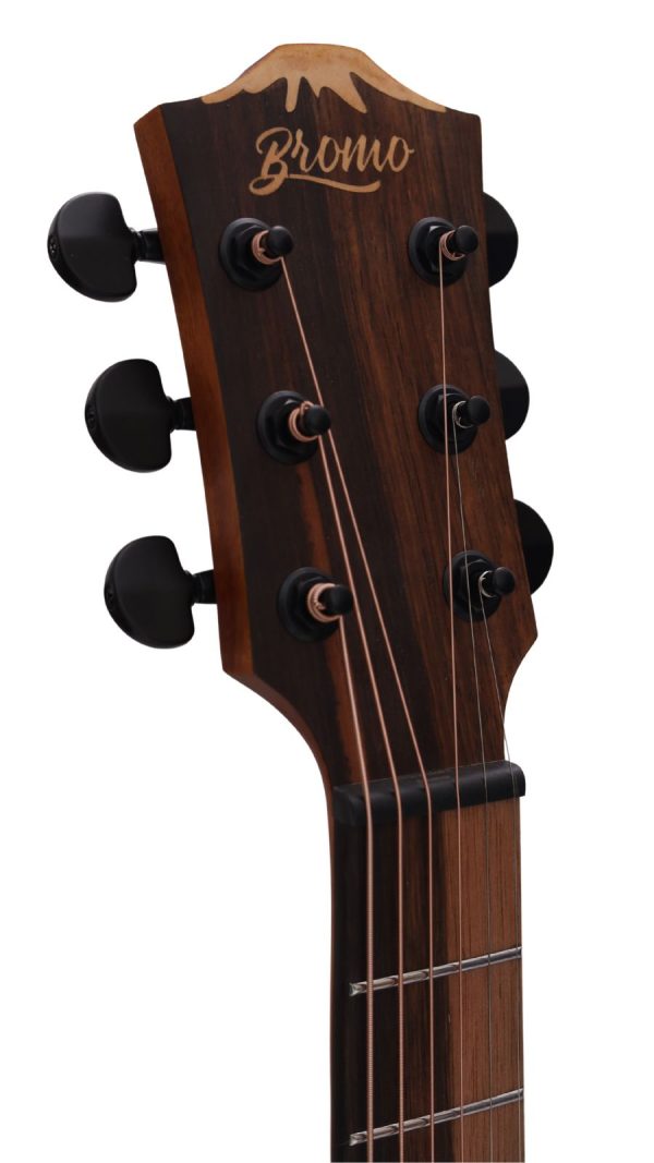Bromo BAT8ME-BK |  Mini Jumbo Electro-Acoustic | Solid Mahogany Top | Black Top - Image 11