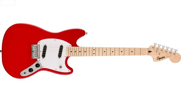 Squier Sonic® Mustang®, Maple Fingerboard, White Pickguard, Torino Red - Image 7