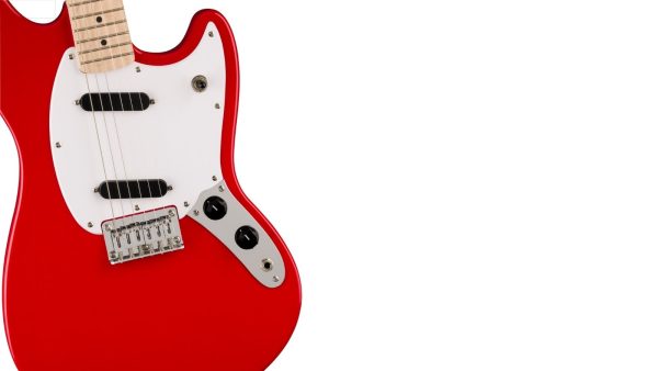 Squier Sonic® Mustang®, Maple Fingerboard, White Pickguard, Torino Red - Image 5