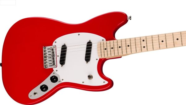Squier Sonic® Mustang®, Maple Fingerboard, White Pickguard, Torino Red - Image 4