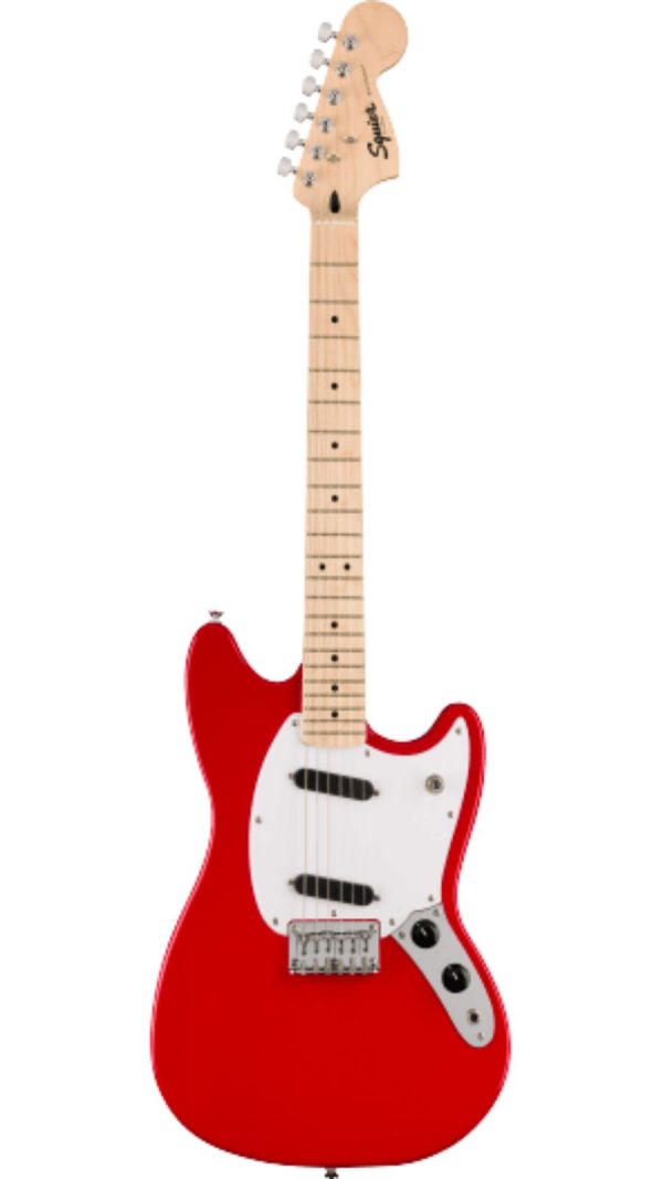 Squier Sonic® Mustang®, Maple Fingerboard, White Pickguard, Torino Red