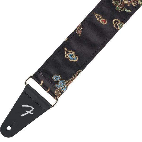 Fender Satin Dragon Guitar Strap | Black - Image 3