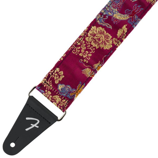 Fender Satin Dragon Guitar Strap | Wine - Image 2
