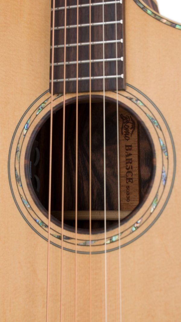 Bromo BAR5CE Concert Rocky Series | Solid Spruce | Ebony |Fishman Sonitone