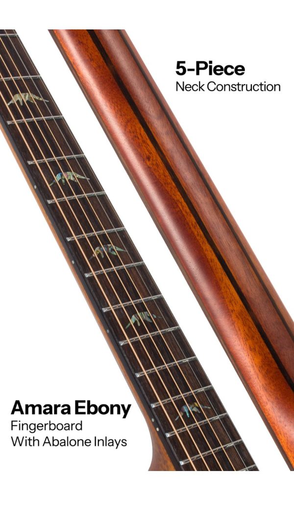Bromo BAT4MCE Tahoma Hillside Auditorium Cutaway |4 Band EQ |All Mahogany