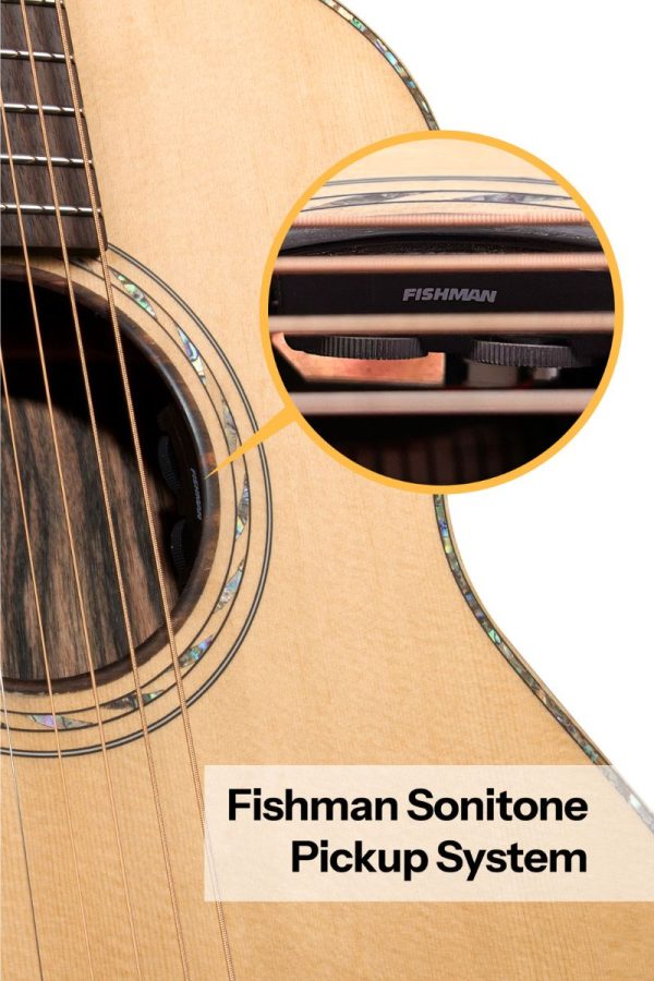 Bromo BAR5CEL Concert Rocky Series | Solid Spruce | Ebony |Fishman Sonitone | Left Hand