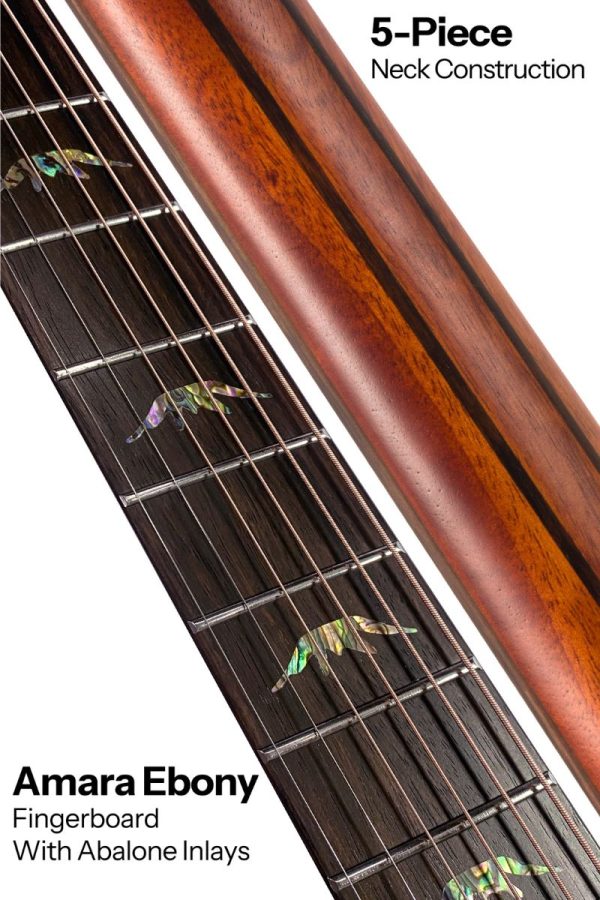 Bromo BAR5CEL Concert Rocky Series | Solid Spruce | Ebony |Fishman Sonitone | Left Hand