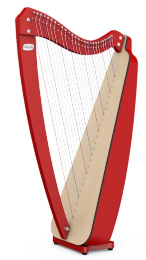 Camac Odyssey Harp | 27 String | No Levers |Red