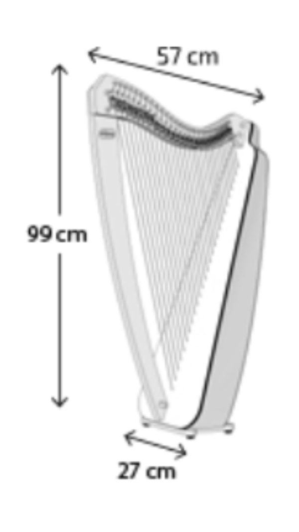 Camac Odyssey Harp | 27 String | with Levers | Red