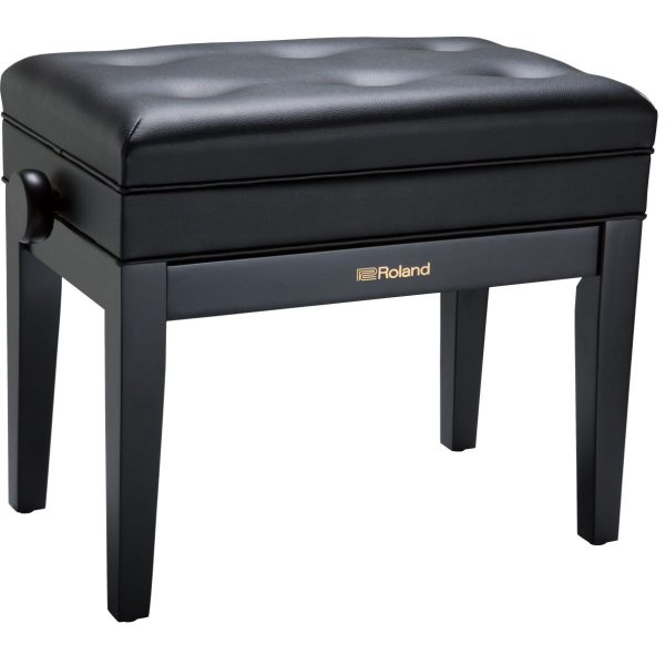 Roland RPB-400BK | Adjustable Piano Bench | Music Compartment | Pin Cushion Style Seat | Satin Black