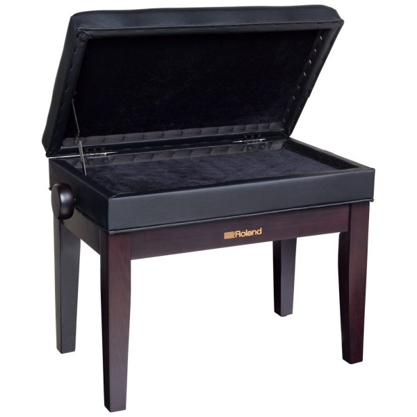 Roland RPB-400RW | Adjustable Piano Bench | Music Compartment | Pin Cushion Style Seat | Rosewood - Image 2