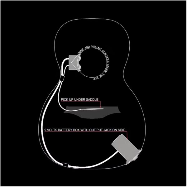 Bromo BAR6E | Rocky Series | Parlor Acoustic-Electric Guitar | all Solid | Carry Bag