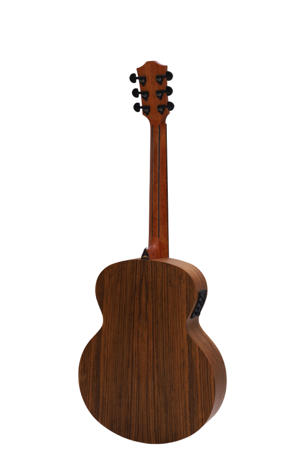 Bromo BAT8ME-BK |  Mini Jumbo Electro-Acoustic | Solid Mahogany Top | Black Top - Image 6