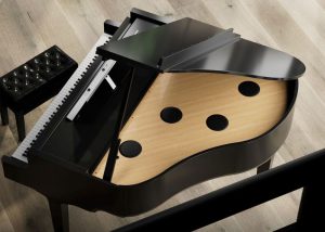 Roland GP-9M| Flagship Baby Grand Piano Bundle, stool, headphones | Polished White