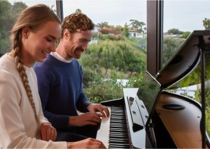Roland GP-3 | Slimline Grand style Premium performance Piano | Polished Ebony