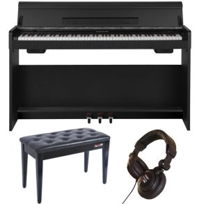 Nux WK310 Plus Piano Bundle with  Piano Stool and good quality Prodipe Headphones