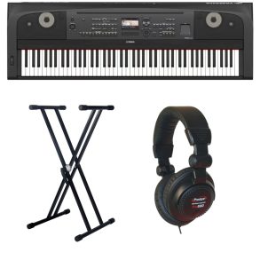 Yamaha DGX670 Economy Bundle | with X Stand and Headphones | Black