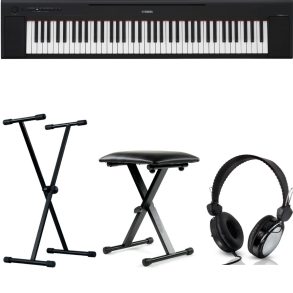 Yamaha NP-35 Standard Bundle with Stand, Bench, Headphones | Black