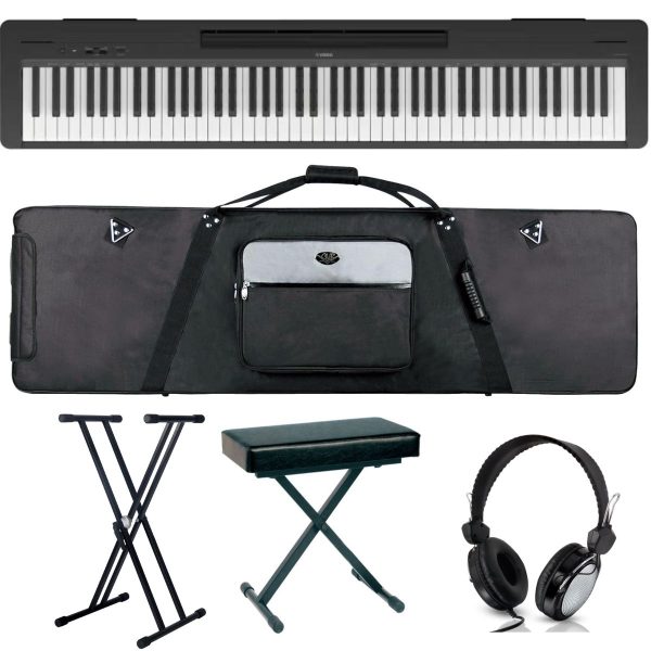 Yamaha P-145BT Bundle Deluxe | Stand | Bench | GigBag | Headphones | BLUETOOTH