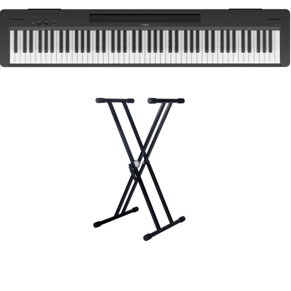 Yamaha P-145BT Bundle | Economy | Double Braced Stand | BLUETOOTH