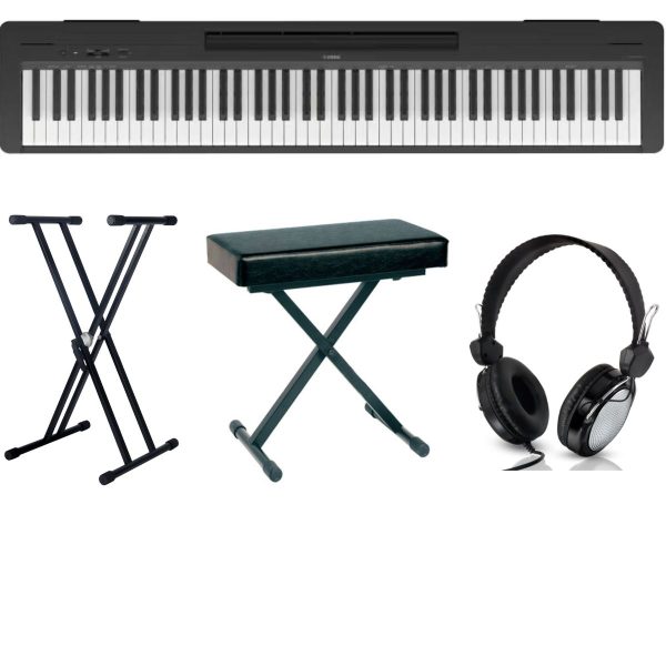 Yamaha P-145BT Bundle | Standard | Stand | Bench | Headphones | BLUETOOTH