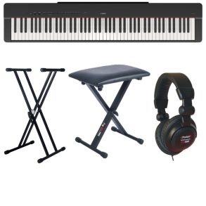 Yamaha P-225 Bundle | Standard | Stand | Bench | Headphones | Black