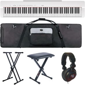 Yamaha P-225 Bundle |Deluxe | Stand | Bench | GigBag | Headphones |Wht