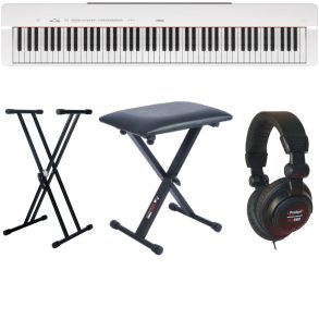 Yamaha P-225 Standard Bundle | Stand | Bench | Headphones | White