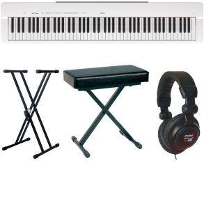 Yamaha P-225 Bundle | Standard PLUS| Stand | Bench | Headphones |White