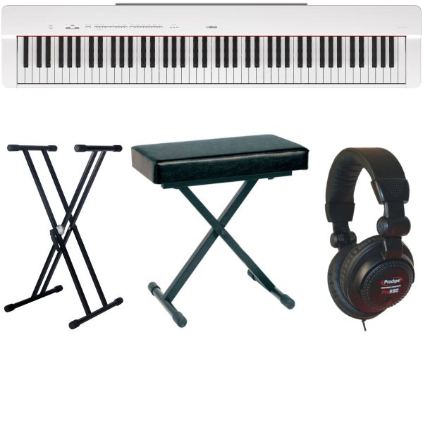 Yamaha P-225 Bundle | Standard PLUS| Stand | Bench | Headphones |White