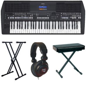 Yamaha PSR-SX600-2 Bundle |Standard | Stand | Bench | Headphones | Blk