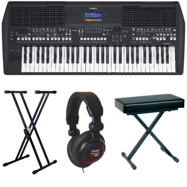 Yamaha PSR-SX600-2 Bundle |Standard | Stand | Bench | Headphones | Blk