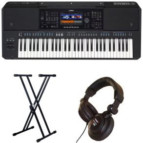 Yamaha PSR-SX720-1 Economy Bundle with X Stand and Headphones