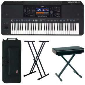 Yamaha PSR-SX720-3 deluxe Bundle with Stand, Bench | Keyboard Case