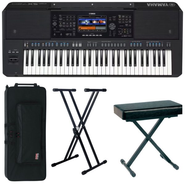 Yamaha PSR-SX720-3 deluxe Bundle with Stand, Bench | Keyboard Case