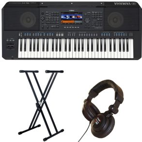 Yamaha PSR-SX920-1 Economy Bundle with X style Stand and Headphones
