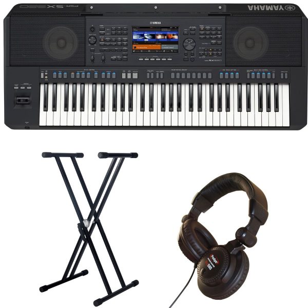 Yamaha PSR-SX920-1 Economy Bundle with X style Stand and Headphones