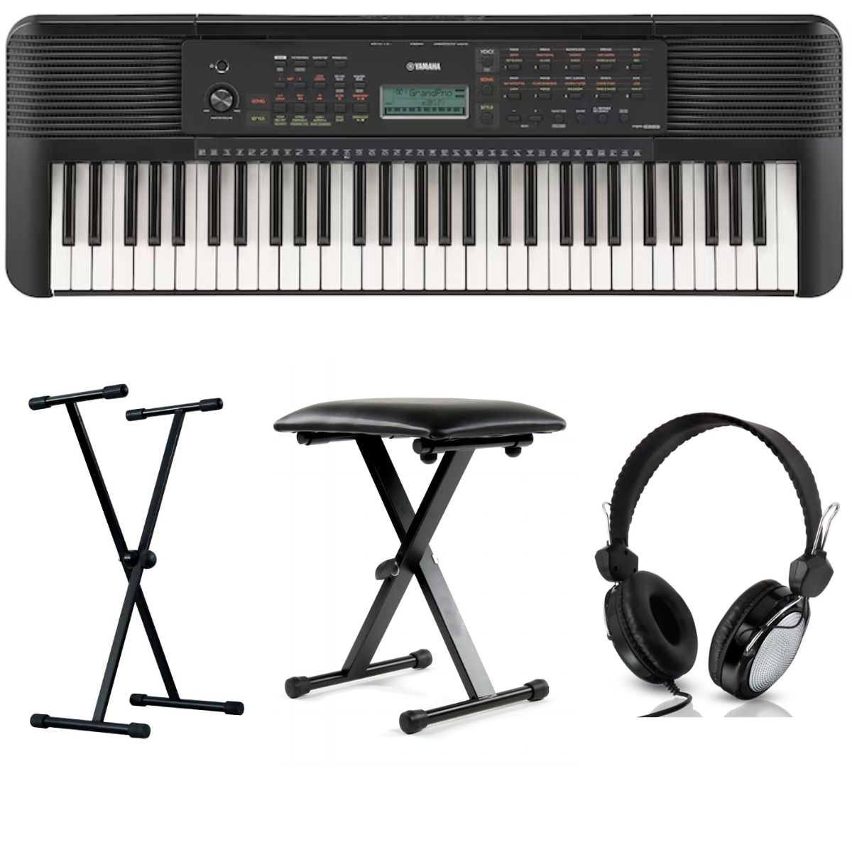 Yamaha PSR-E283 Standard Bundle, (Keyboard, Stand, Bench + Headphones) | Waltons Music Yamaha PSR-E283 Standard Bundle, (Keyboard, Stand, Bench + Headphones)