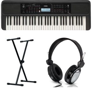 Yamaha PSR E383 Economy Bundle | Keyboard, Stand and Headphones