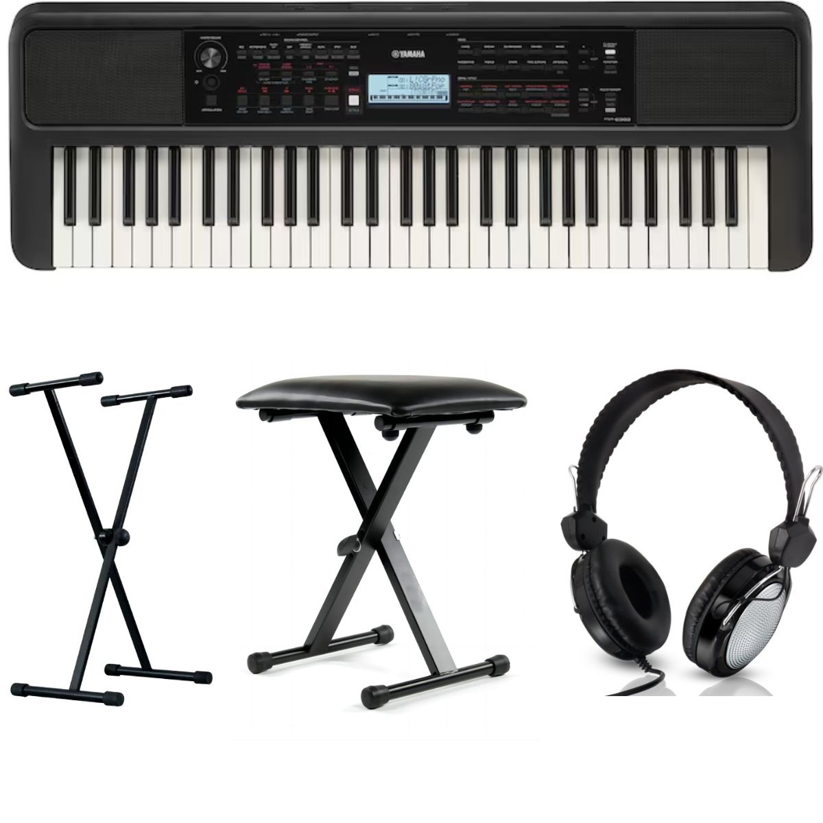 Yamaha PSR-E383-Standard Bundle | Keyboard , Stand ,Bench, Headphones | Waltons Music Yamaha PSR-E383-Standard Bundle | Keyboard , Stand ,Bench, Headphones