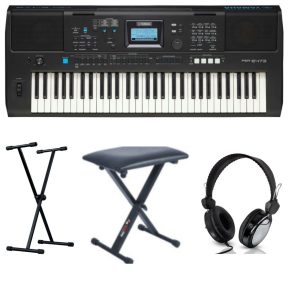 Yamaha PSR E473 Standard Bundle , Keyboard , Stand , Stool, Headphones
