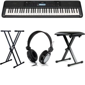 Yamaha PSR EW320-2 Standard keyboard Bundle with X Stand, Bench and Headphones