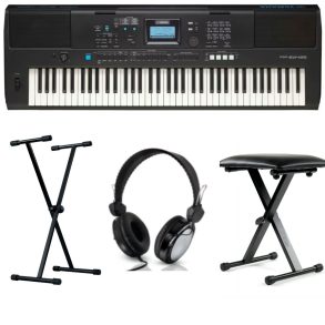Yamaha PSR EW425 Standard Keyboard Bundle with Stand, Headphones, Bench